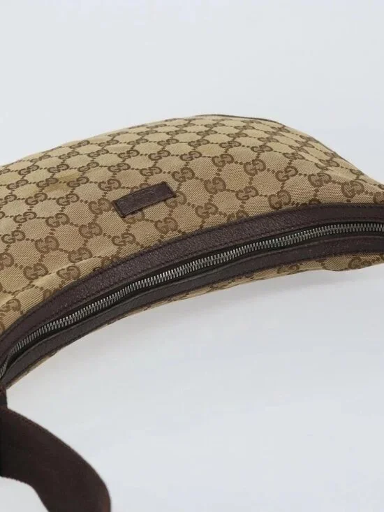 GUCCI GG Canvas Shoulder Bag Beige Silver 122790 Auth - Picture 7 of 16